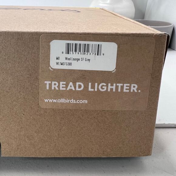 Allbirds Wool Lounger Fluff Natural Loafers Gray Men's US 8 NWB Casual - Picture 10 of 10